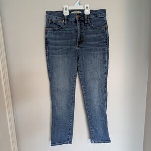Madewell Stovepipe High Rise Jeans 26P Medium Blue